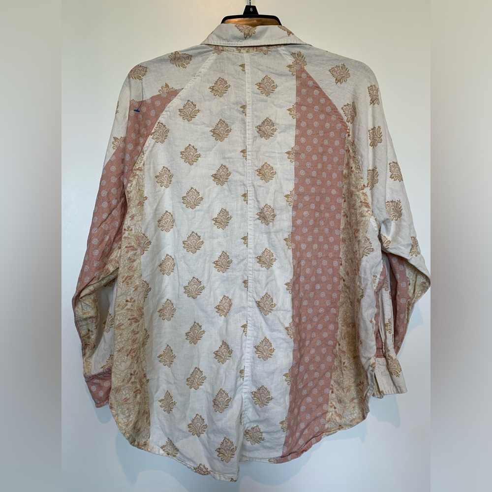 Aritzia Wilfred Multicolor Patchwork Button Down … - image 3